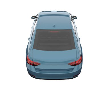 Modern car isolated on white background. 3d rendering - illustration