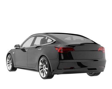 Modern car isolated on white background. 3d rendering - illustration