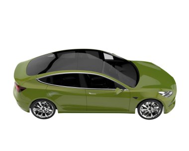 Modern car isolated on white background. 3d rendering - illustration