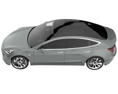 Modern car isolated on white background. 3d rendering - illustration