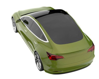 Modern car isolated on white background. 3d rendering - illustration