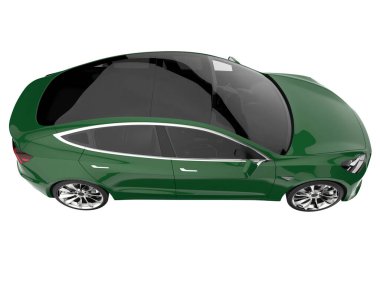 Modern car isolated on white background. 3d rendering - illustration