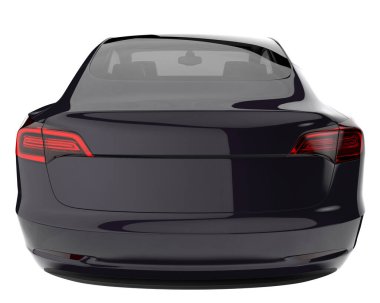 Modern car isolated on white background. 3d rendering - illustration