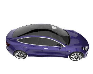 Modern car isolated on white background. 3d rendering - illustration