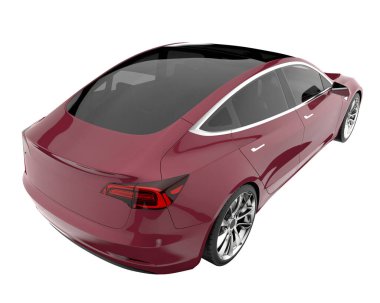 Modern car isolated on white background. 3d rendering - illustration