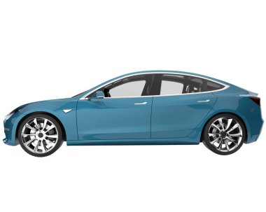 Modern car isolated on white background. 3d rendering - illustration