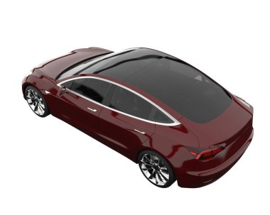 Modern car isolated on white background. 3d rendering - illustration