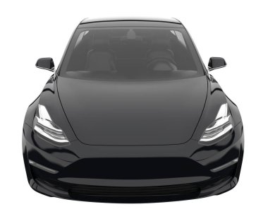 Modern car isolated on white background. 3d rendering - illustration