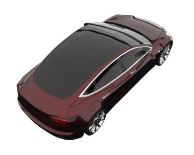 Modern car isolated on white background. 3d rendering - illustration