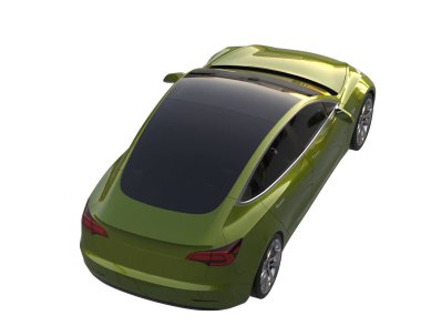 Modern car isolated on white background. 3d rendering - illustration