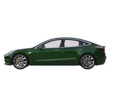 Modern car isolated on white background. 3d rendering - illustration