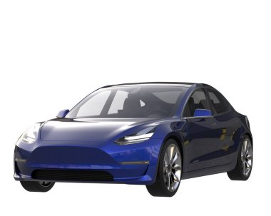 Modern car isolated on white background. 3d rendering - illustration