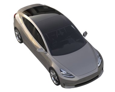 Modern car isolated on white background. 3d rendering - illustration