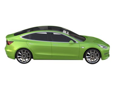 Modern car isolated on white background. 3d rendering - illustration