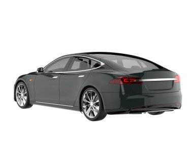 Modern car isolated on white background. 3d rendering - illustration