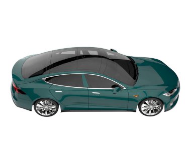 Modern car isolated on white background. 3d rendering - illustration