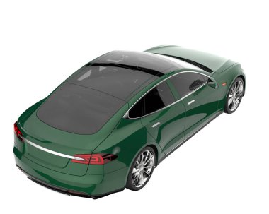 Modern car isolated on white background. 3d rendering - illustration