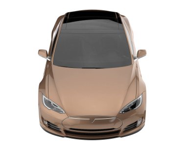 Modern car isolated on white background. 3d rendering - illustration