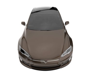 Modern car isolated on white background. 3d rendering - illustration