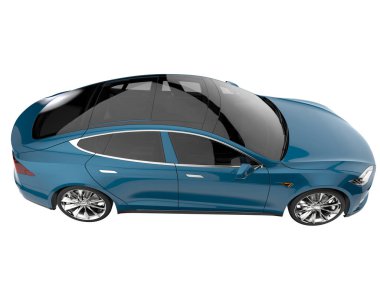 Modern car isolated on white background. 3d rendering - illustration