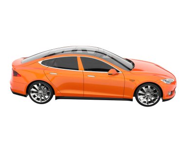 Modern car isolated on white background. 3d rendering - illustration