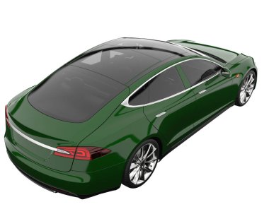 Modern car isolated on white background. 3d rendering - illustration