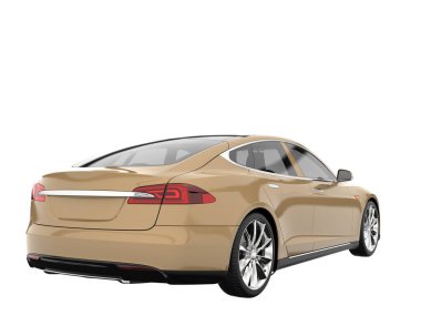 Modern car isolated on white background. 3d rendering - illustration