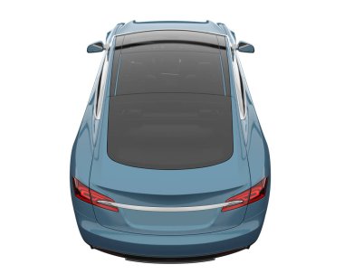 Modern car isolated on white background. 3d rendering - illustration