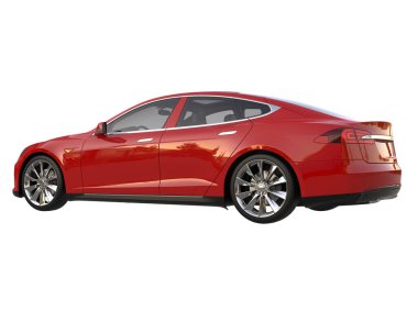 Modern car isolated on white background. 3d rendering - illustration