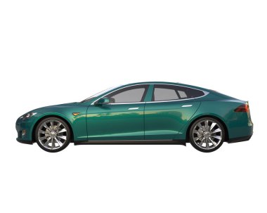 Modern car isolated on white background. 3d rendering - illustration