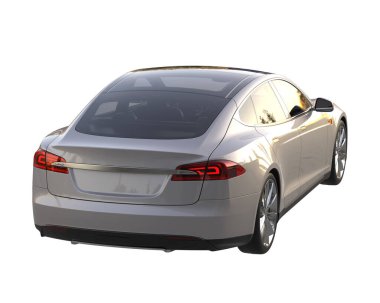 Modern car isolated on white background. 3d rendering - illustration