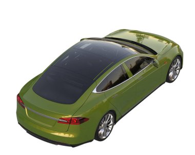 Modern car isolated on white background. 3d rendering - illustration