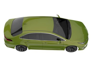 Modern car isolated on white background. 3d rendering - illustration
