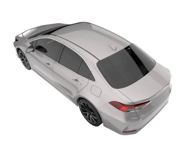 Modern car isolated on white background. 3d rendering - illustration