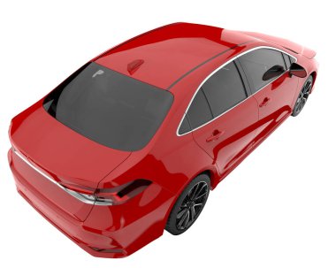 Modern car isolated on white background. 3d rendering - illustration