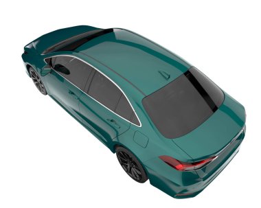 Modern car isolated on white background. 3d rendering - illustration