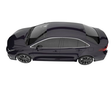 Modern car isolated on white background. 3d rendering - illustration