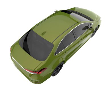 Modern car isolated on white background. 3d rendering - illustration