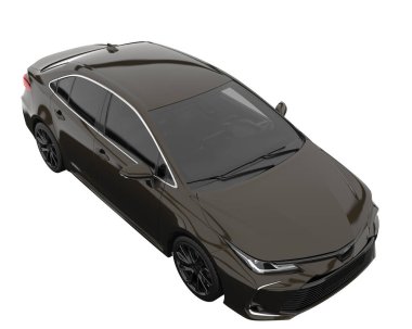 Modern car isolated on white background. 3d rendering - illustration