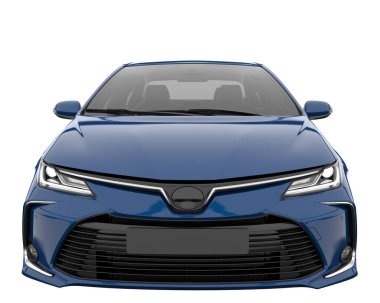 Modern car isolated on white background. 3d rendering - illustration