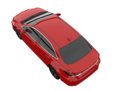 Modern car isolated on white background. 3d rendering - illustration