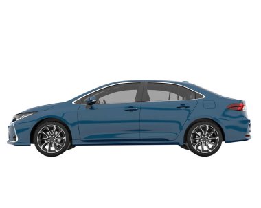 Modern car isolated on white background. 3d rendering - illustration