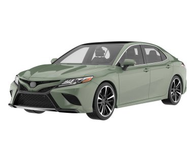 Modern car isolated on white background. 3d rendering - illustration