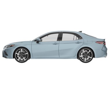 Modern car isolated on white background. 3d rendering - illustration
