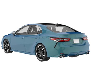 Modern car isolated on white background. 3d rendering - illustration