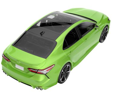 Modern car isolated on white background. 3d rendering - illustration