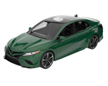 Modern car isolated on white background. 3d rendering - illustration