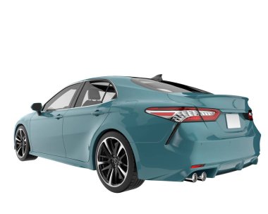 Modern car isolated on white background. 3d rendering - illustration
