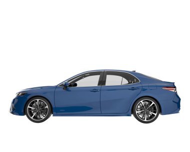 Modern car isolated on white background. 3d rendering - illustration