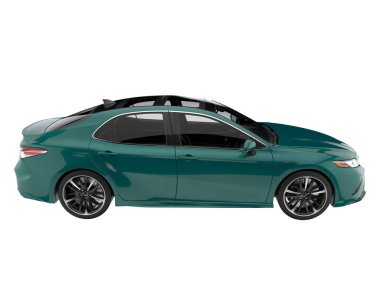 Modern car isolated on white background. 3d rendering - illustration